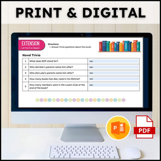 The Losers Club Novel Study Book Club Projects