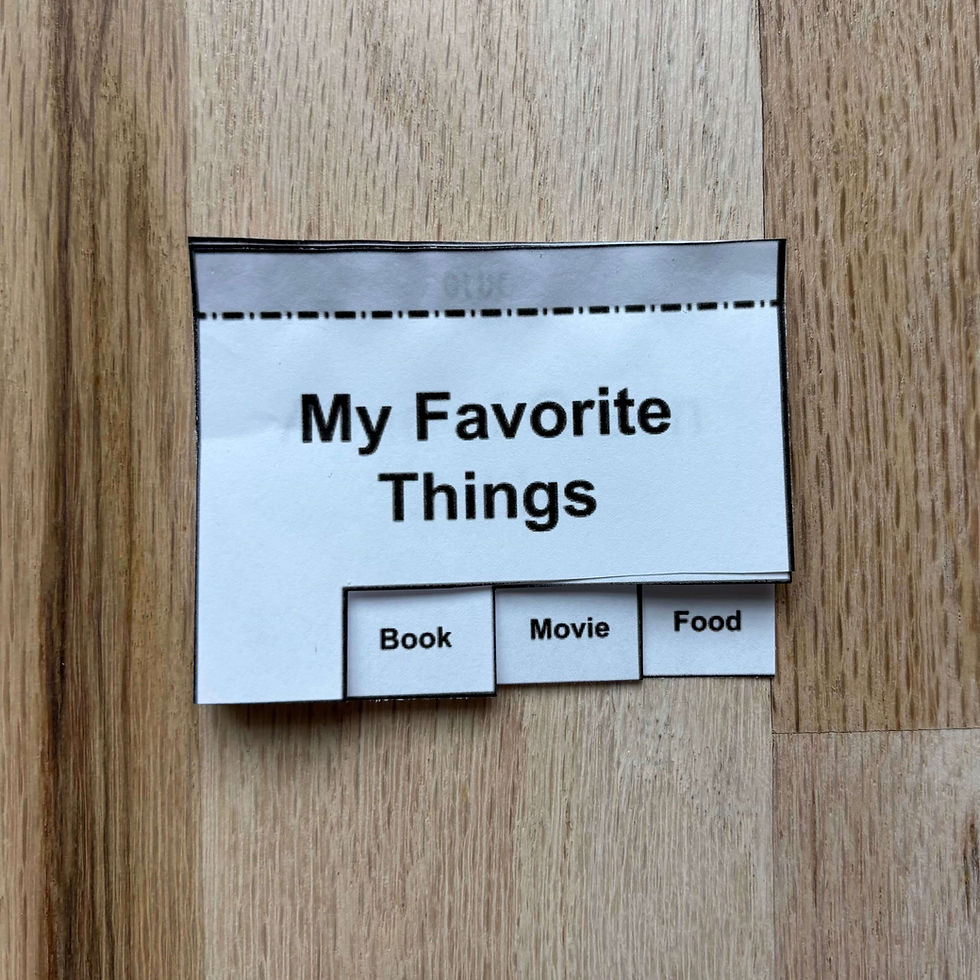 foldable style notes template with editable text miniature tabs file organizer