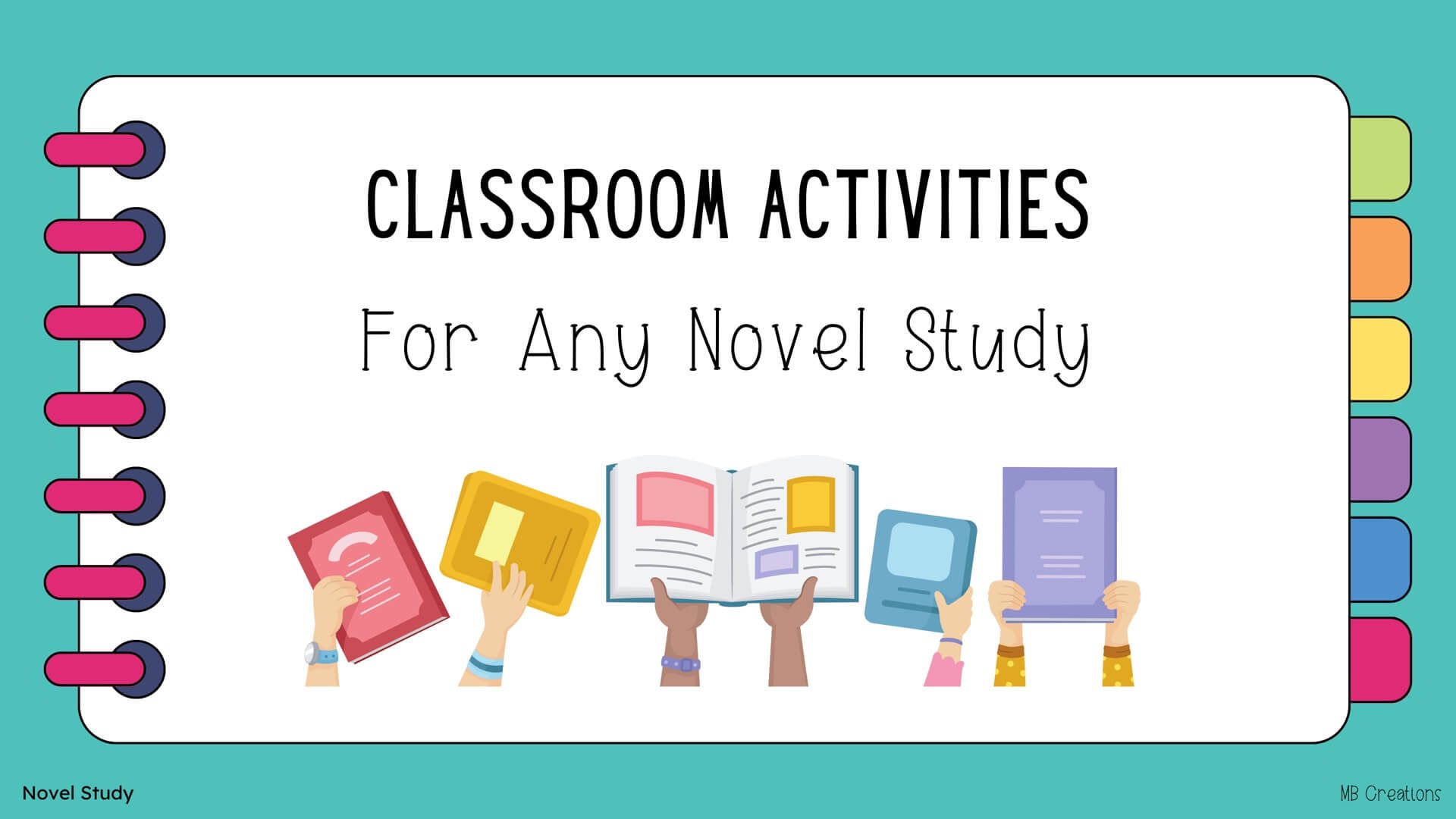 Classroom Activity Slides for Any Novel Study No Prep