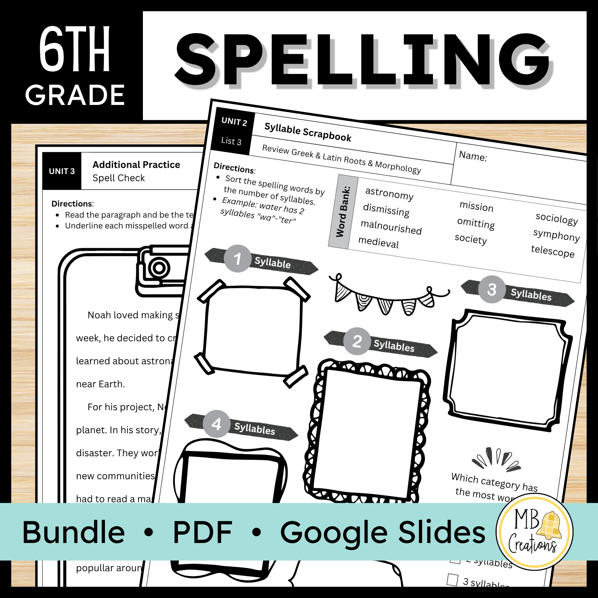 Spelling List 6th Grade iReady Magnetic Literacy Spelling Word Practice Sheets