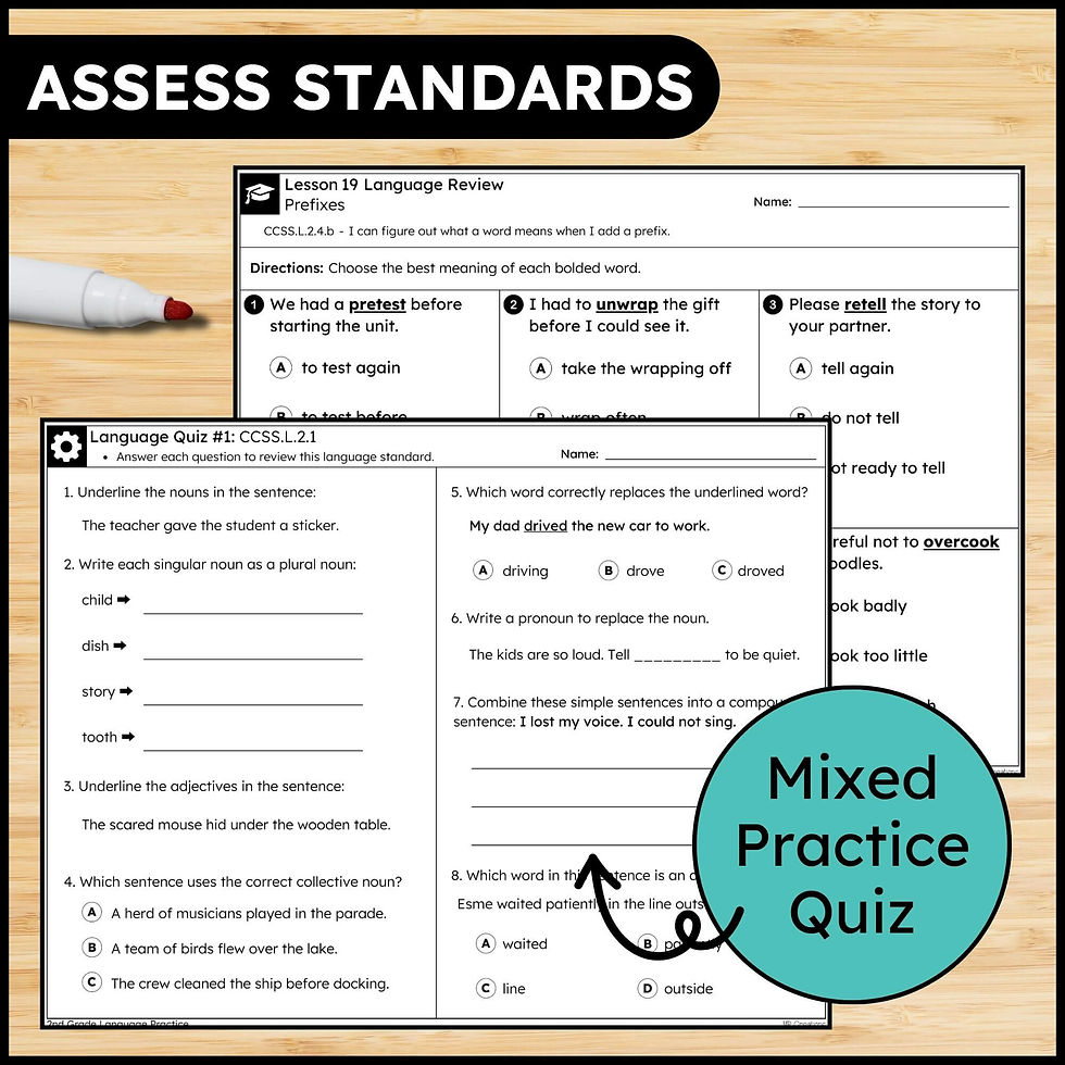Thumbnail: 2nd Grade Ready Language Handbook Worksheets & Slides Yearlong Curriculum