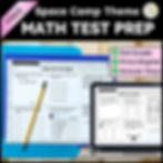 3rd Grade Math State Test Prep Space Camp Theme Free Printable