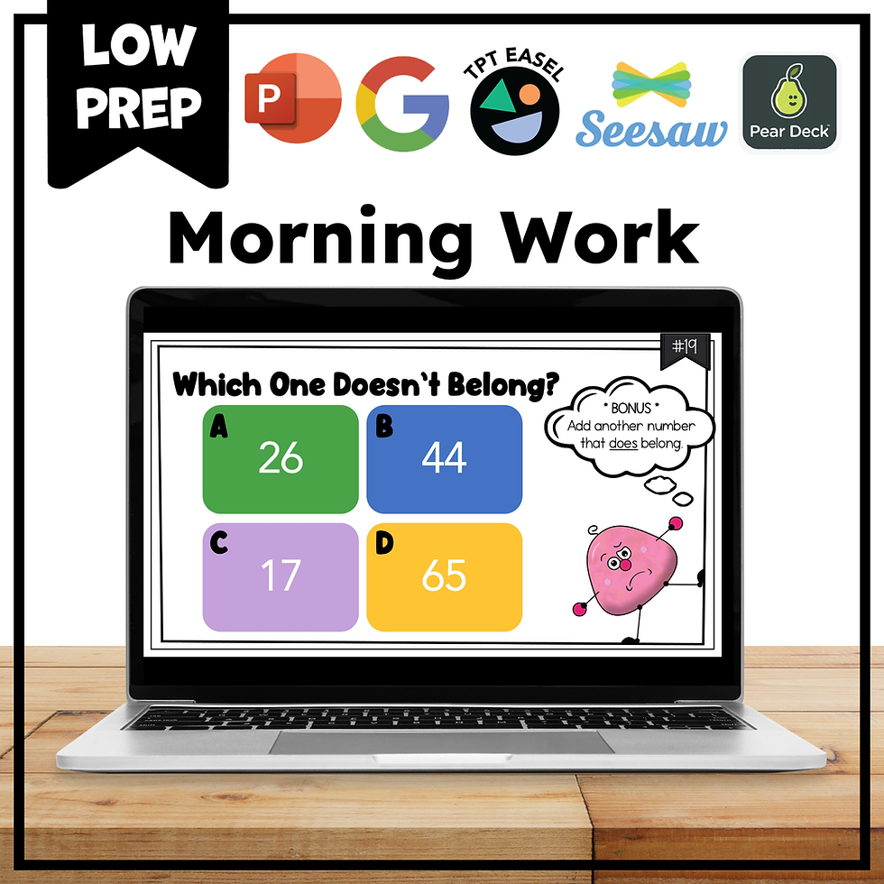 Thumbnail: 101 Math Questions 4th/5th Grade No Prep Morning Work