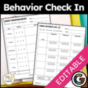 Check In Check Out Behavior Sheet Editable & Daily Behavior Report Home - PBIS