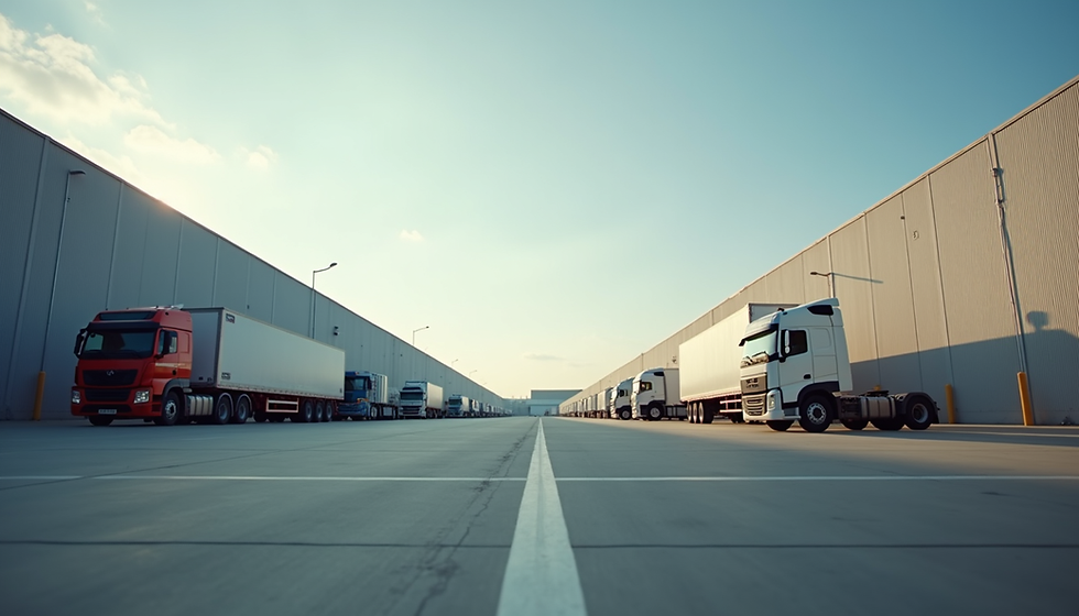 Industrial park and export corridor visual featuring Vietnamese port access, factory zones, and logistics connectivity, representing the importance of site selection for European companies entering Vietnam.