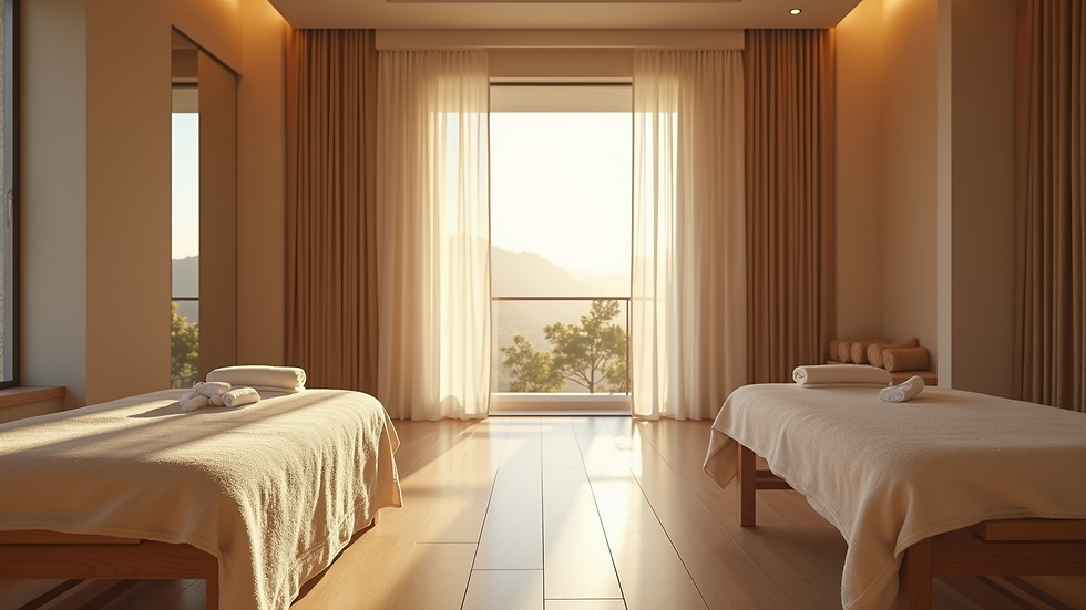 Close-up view of a wellness facility inside a resort