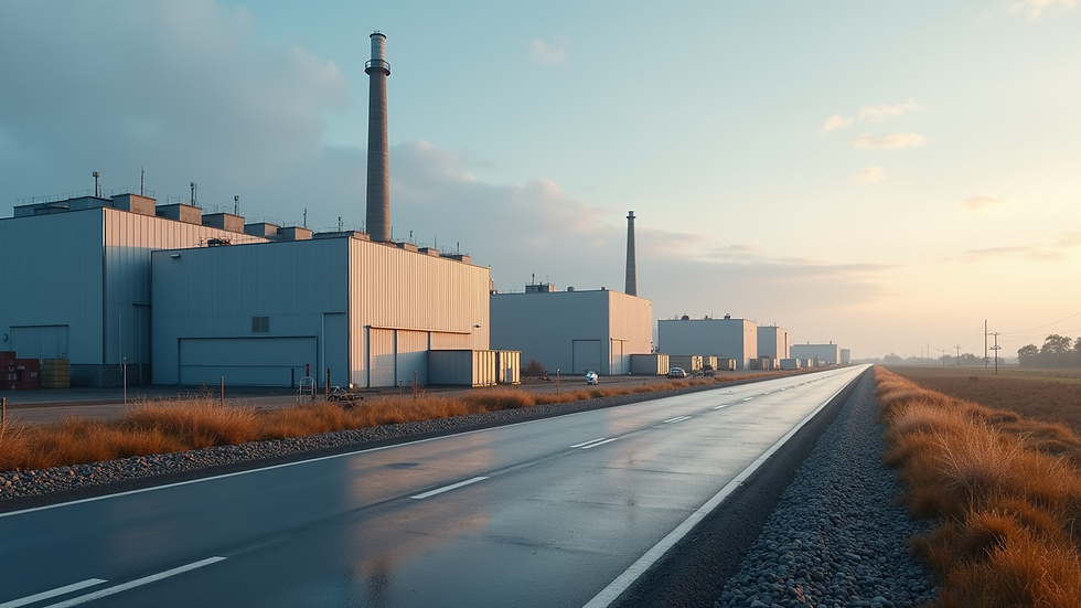 Close-up view of ready-built factories in Eastern Economic Corridor