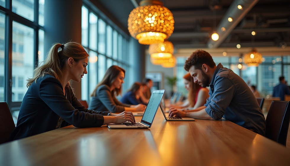 Remote-work lifestyle visual featuring Bangkok and Chiang Mai as leading Thailand hubs for digital nomads, with laptops, coworking culture, and urban long-stay living linked to property repositioning opportunities