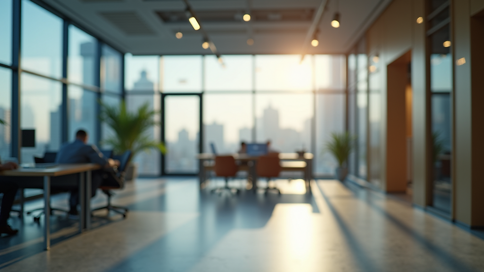 Eye-level view of a construction management office
