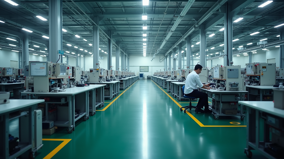 High angle view of a modern manufacturing facility in Thailand's EEC