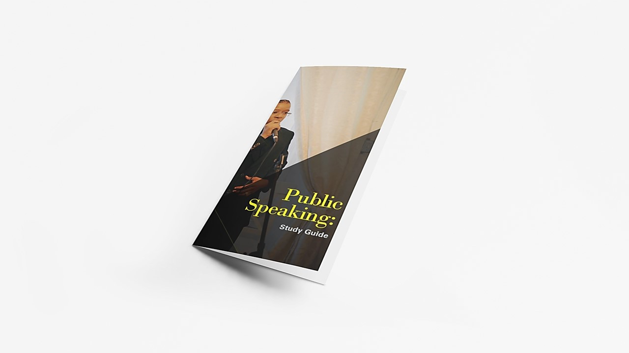 Public Speaking Study Guide Career Development Brochure