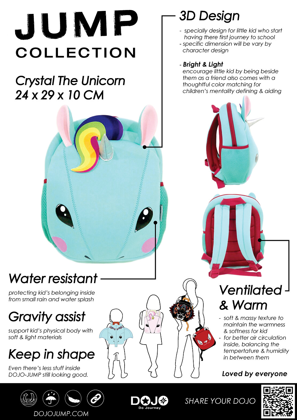 Thumbnail: Dojo Jump Backpack : Moonlight Unicorn