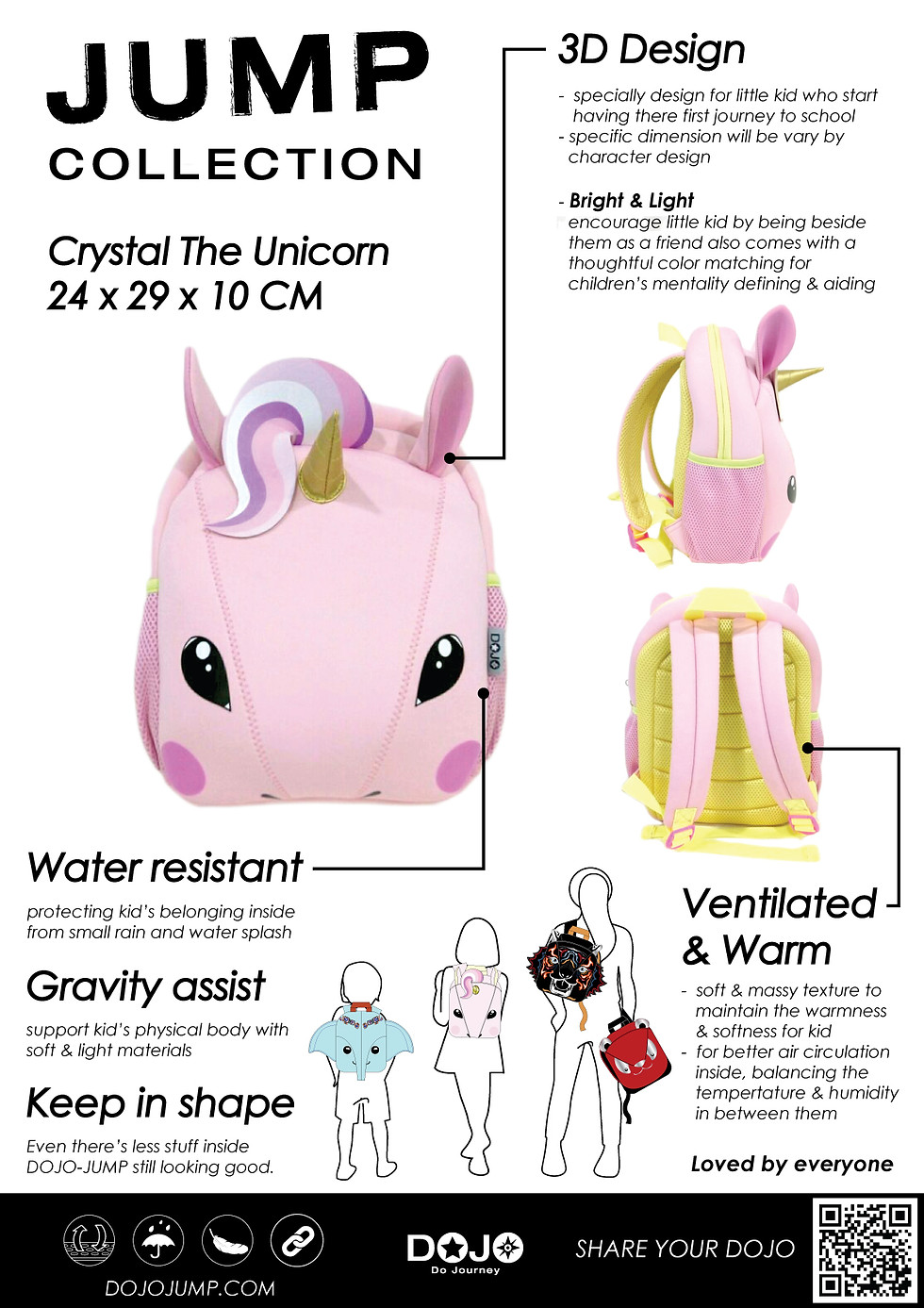 Thumbnail: Dojo Jump Backpack : Silver Unicorn