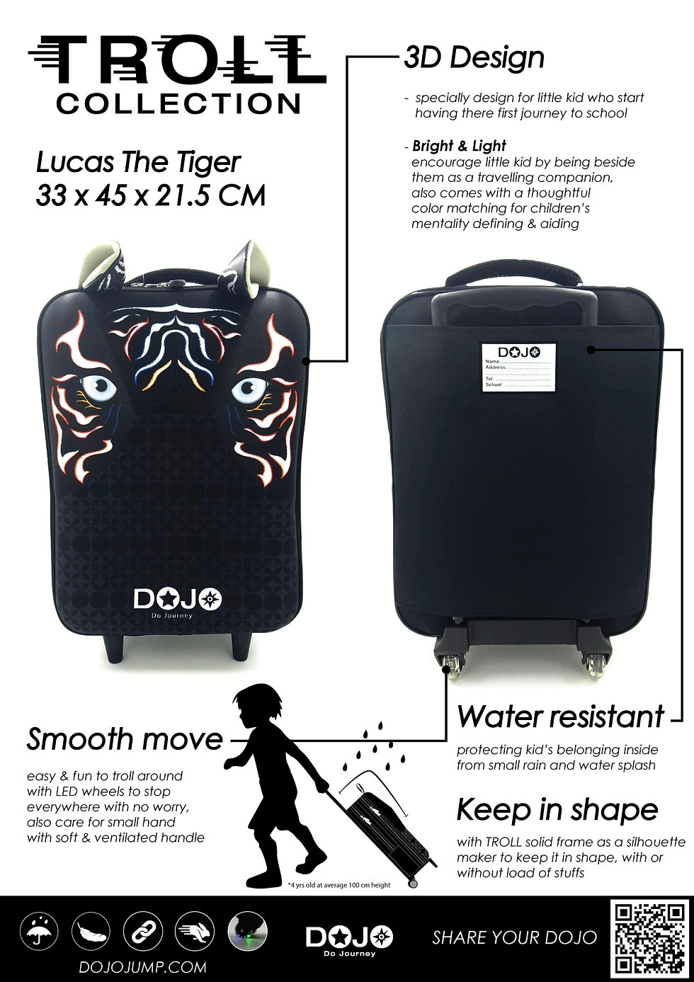 Thumbnail: Dojo Troll Backpack : Lucas Tiger