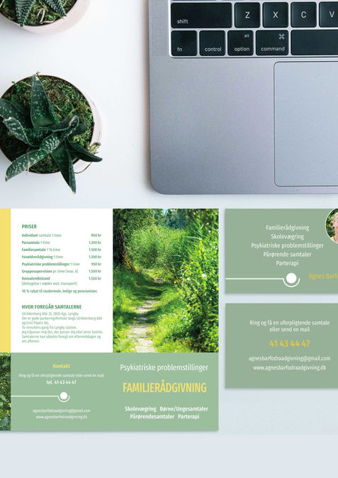 Website, flyers og visitkort
designs,
Psykiatrisk sygeplejerske