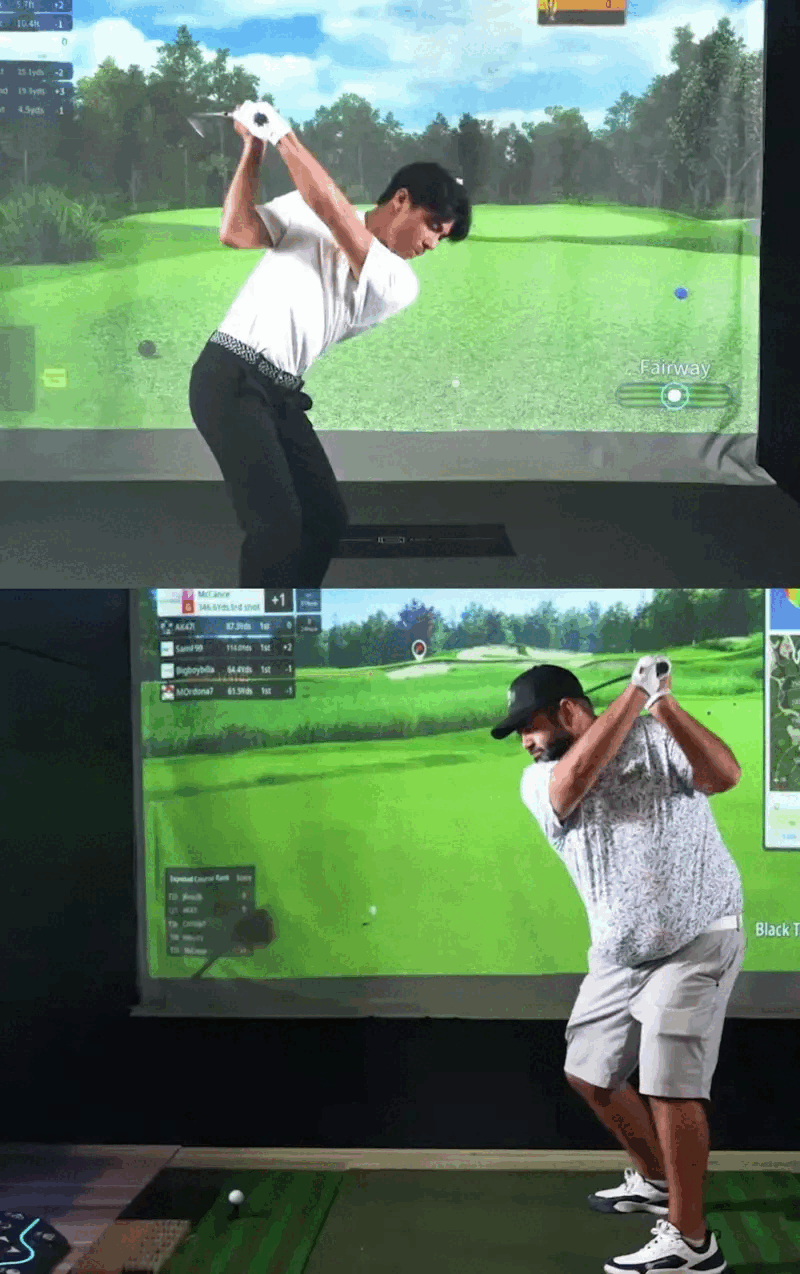 Network play in indoor golf simulators lets golfers compete online and challenge friends.