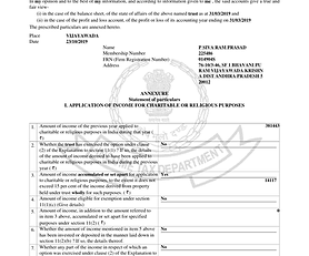 Adarana Amma Charitable Trust Form 10B Audit Report 2018–19
