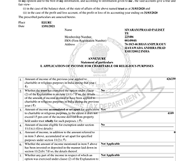 Adarana Amma Charitable Trust Form 10B Audit Report 2019–20