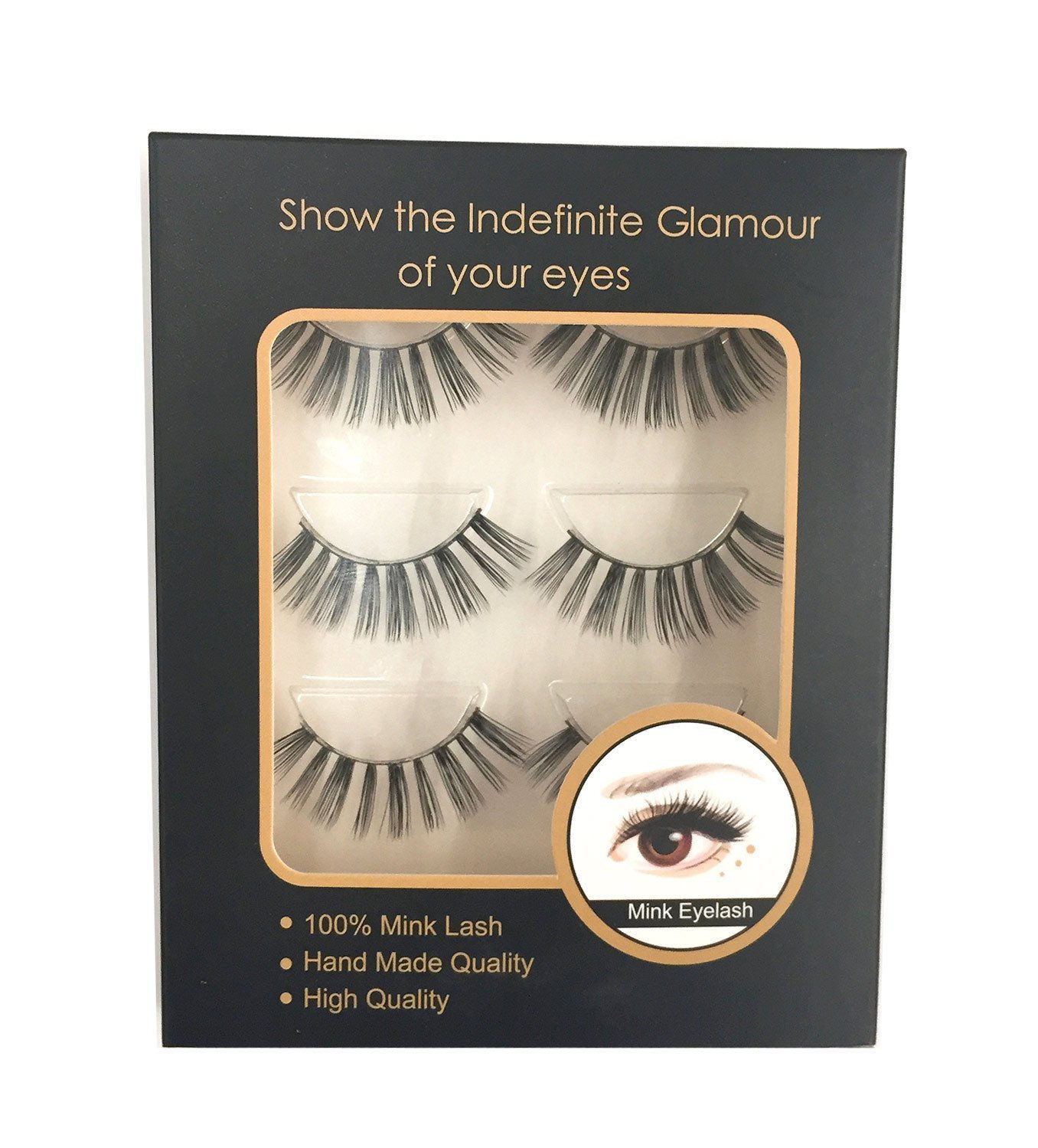 3 Pair Hand Made Synthetic Mink Eyelashes MK-M5
