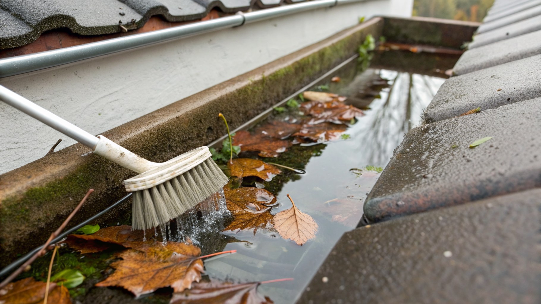 Editorial hero image illustrating What Does a Gutter Cleaning Company Actually Do on the Day? for a commercial cleaning brand.
