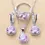 Miniatura: 925 Silver Jewelry Sets Green Cubic Zirconia Necklaces Pendants Earrings & Ring