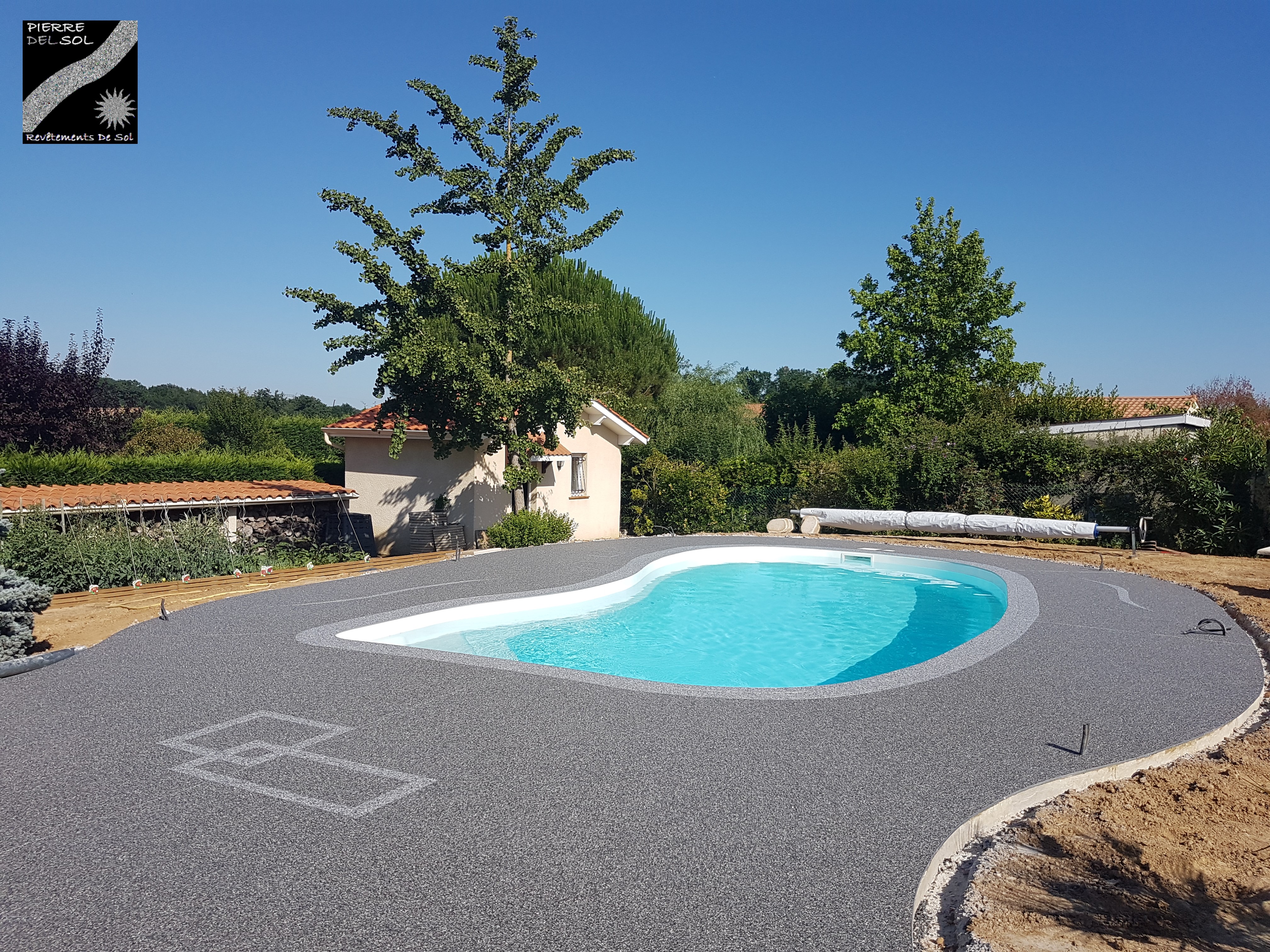 Revêtement De Sol En Granulats De Marbre