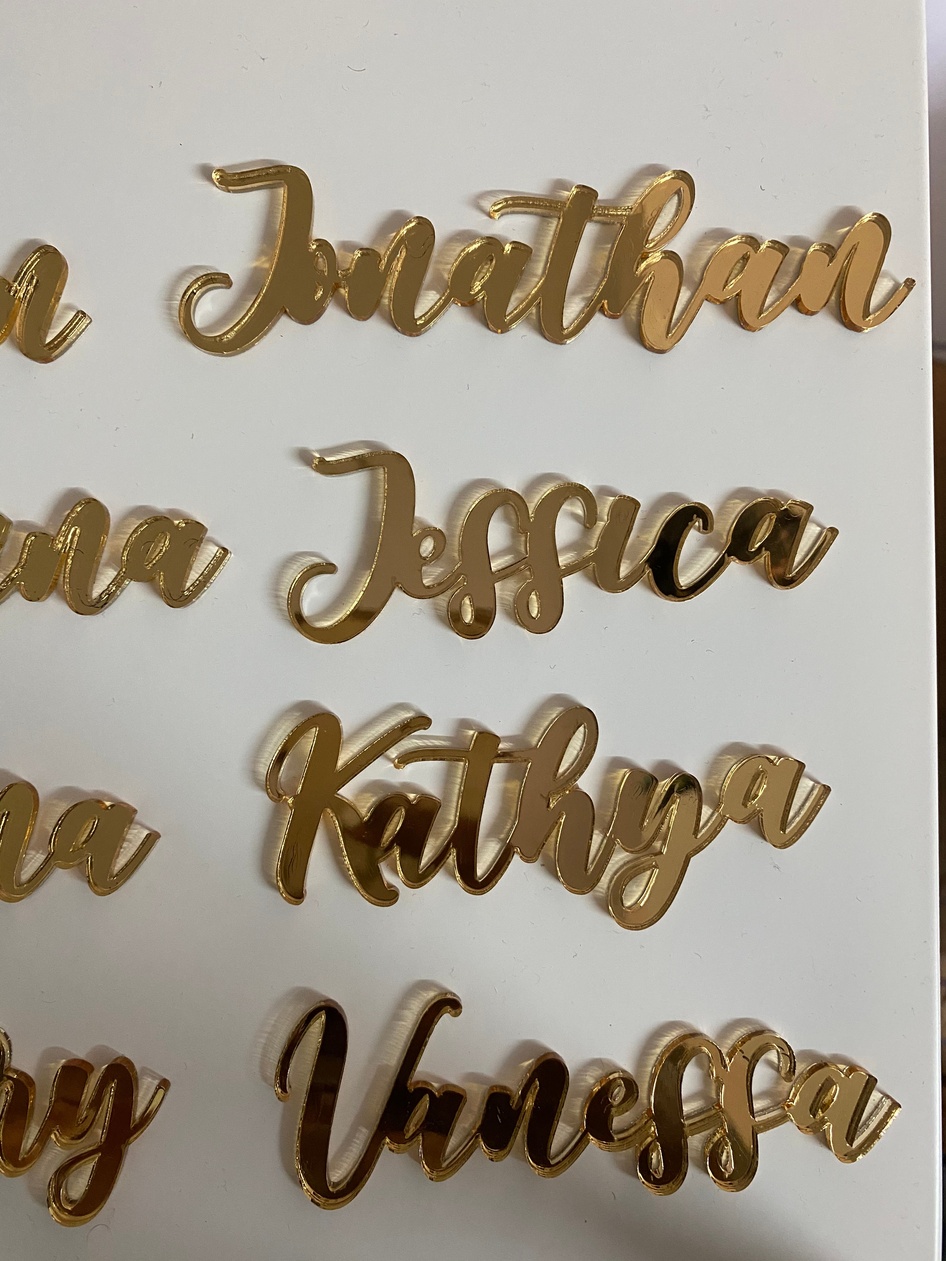 Pack of 5 Acrylic Name Tags