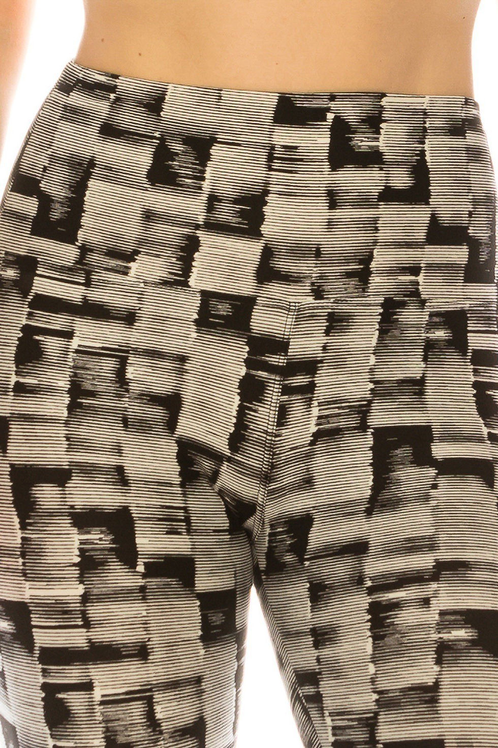 Thumbnail: Long Yoga Style Banded Lined Multi Printed Knit Legging With High Waist.