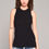 Thumbnail: Sleeveless Crew Neck Cut-out Back Detail Longline Top