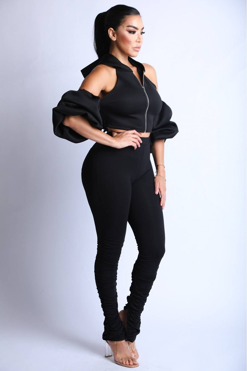 Thumbnail: Puff Sleeve Hoodie Set
