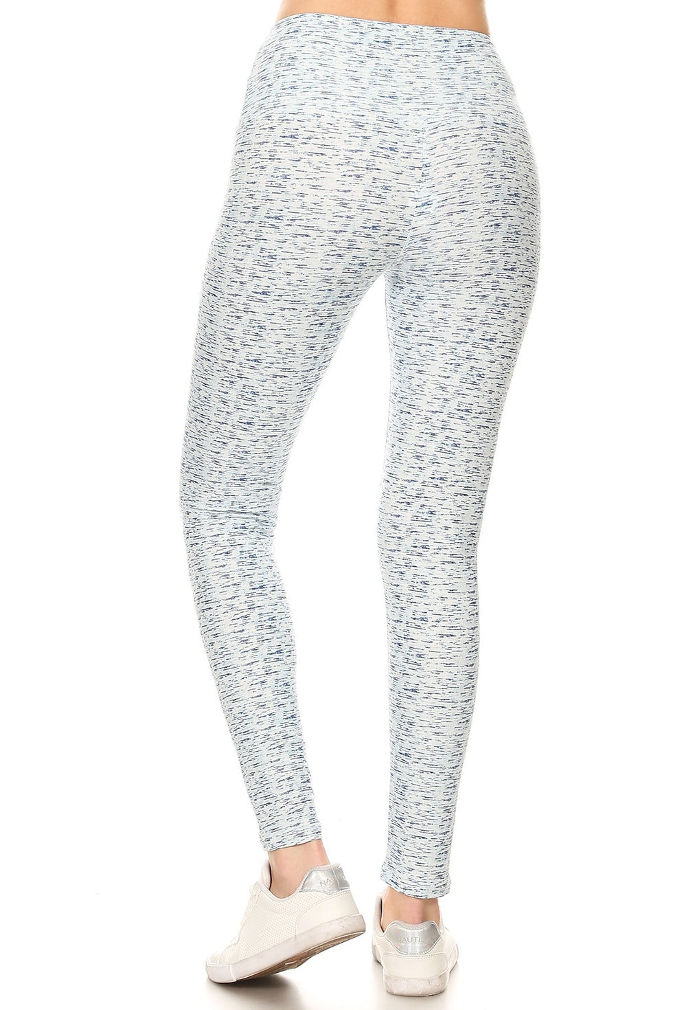 Thumbnail: 5-inch Long Yoga Style Banded Lined Multi Printed Knit Legging With High Waist