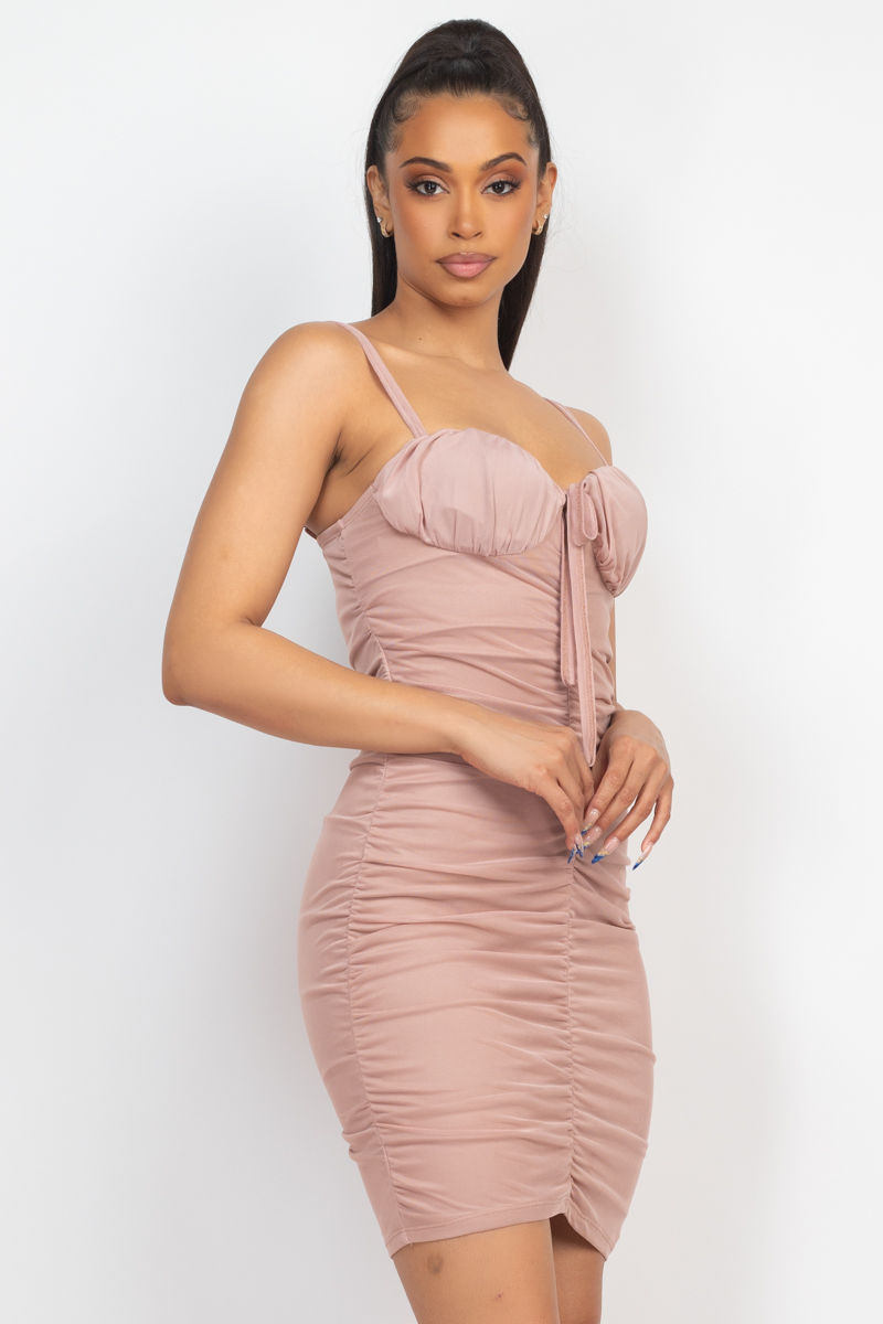 Thumbnail: Front Ruched Mini Dress           