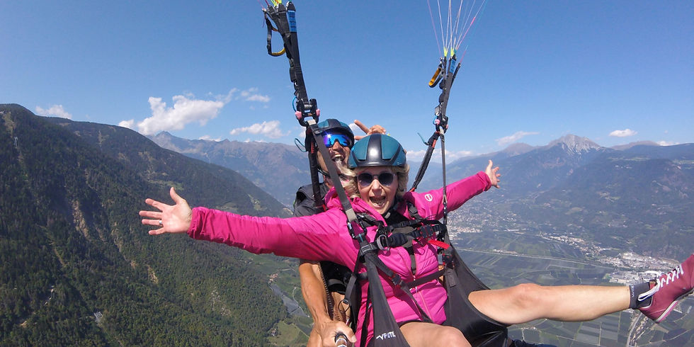 Gleitschirm Tandemflug Vigiljoch Südtirol Alpenflug