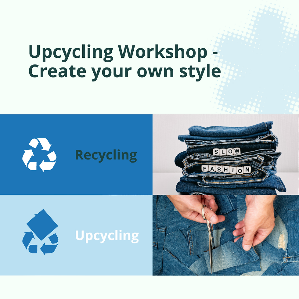 Upcycling workshop (12-17Years) Low-Medium Support.