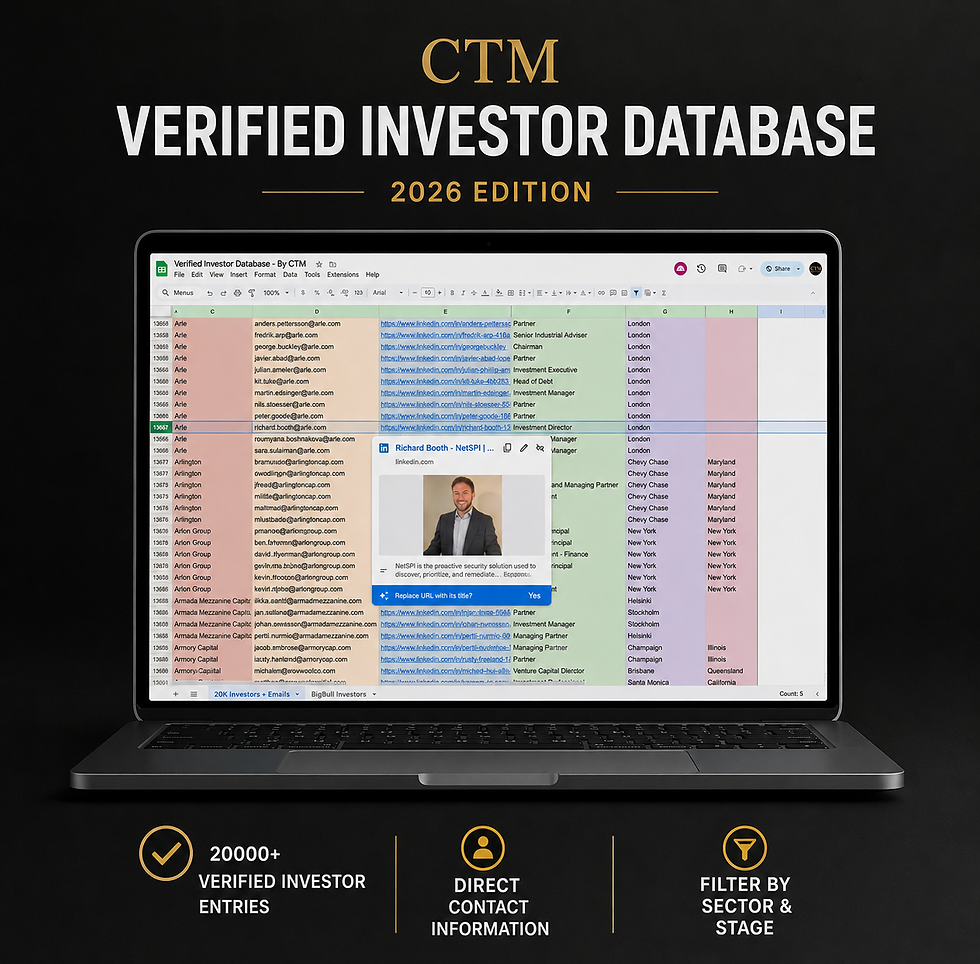 Thumbnail: Verified Investor Database (Latest Edition)