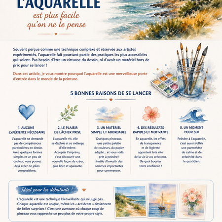 Pourquoi commencer l'aquarelle est plus facile qu'on ne le pense