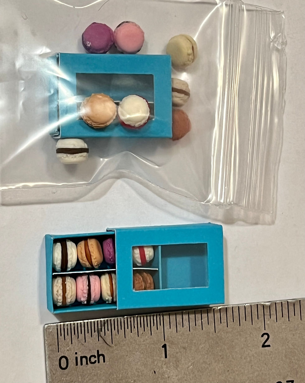 Macaroons in Blue Box