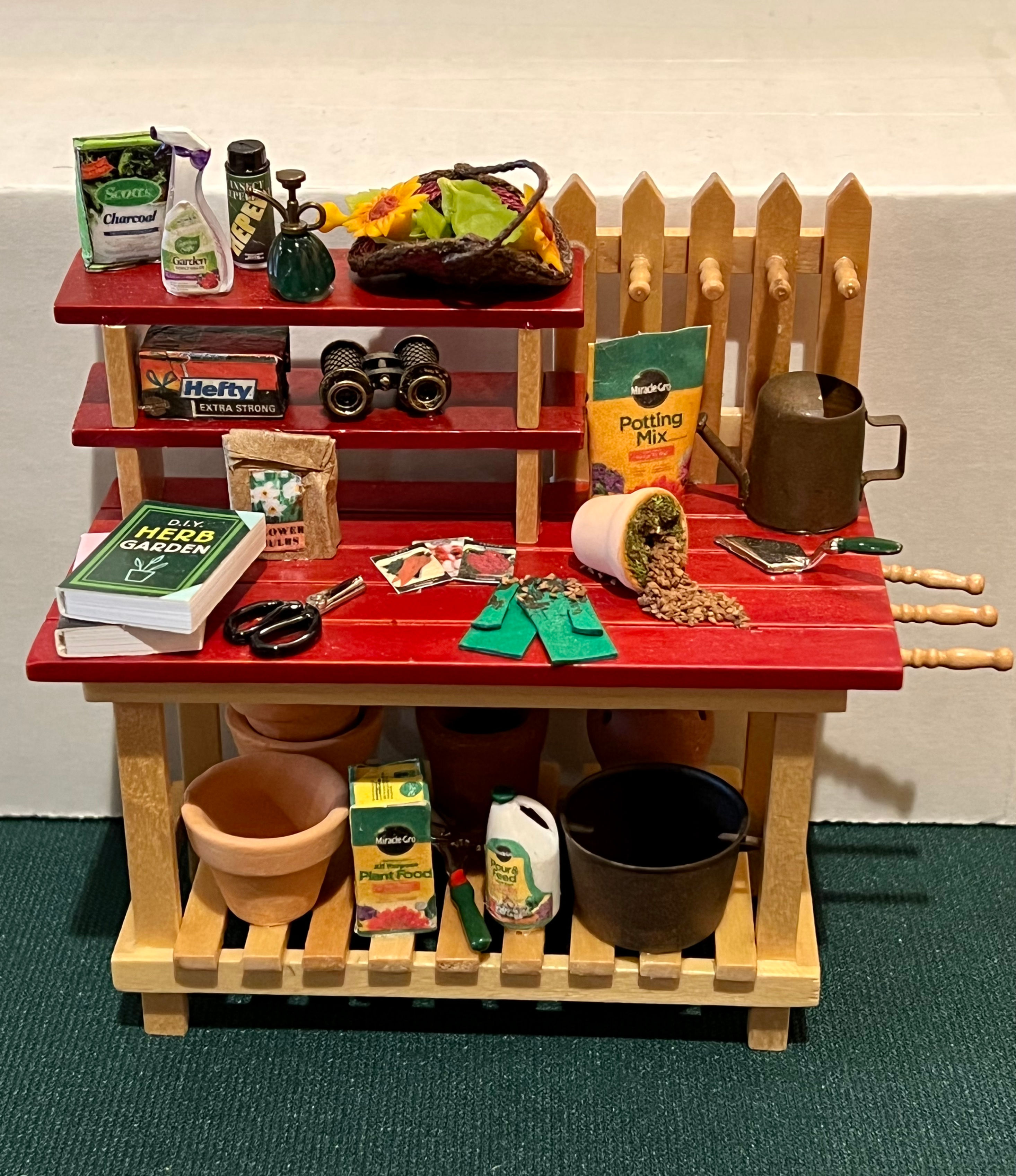 Filled Potting Table