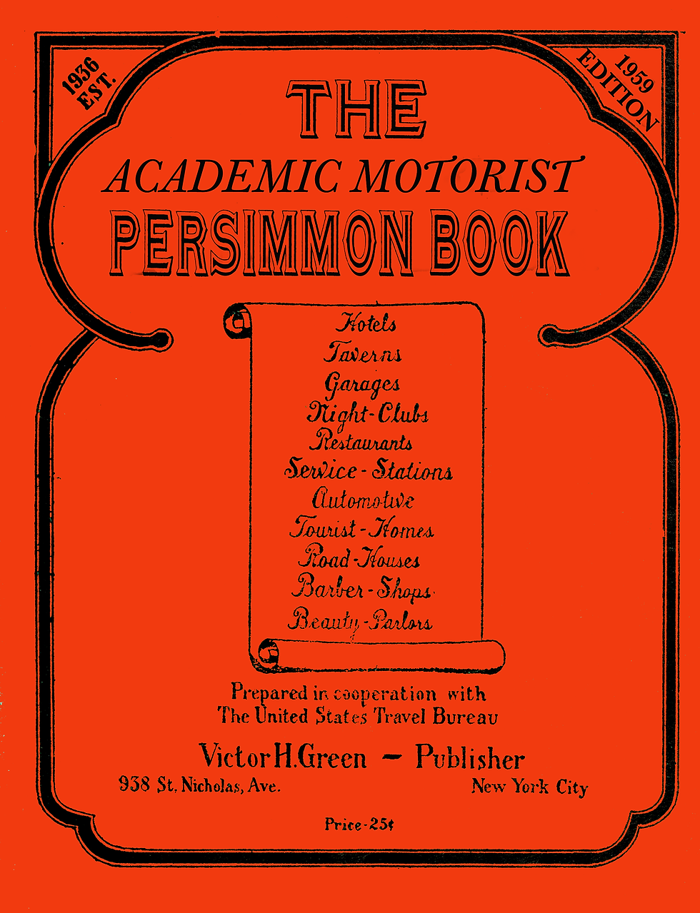 The infamous Persimmon Book, a guide designed to protect the public from academics by offering the latter a list of places in which they could expect to be served. Only through rigorous segregation could an average family expect to enjoy quality time together in public without the ever-constant threat of intrusive academic debate..