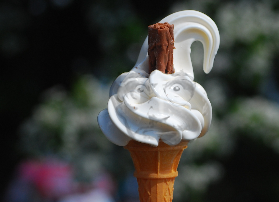The ice cream in question. Authorities are unsure whether or not the image is a miracle or a fluke.