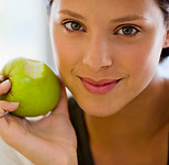 Girl Eating an Apple