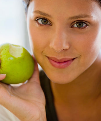 Girl Eating an Apple