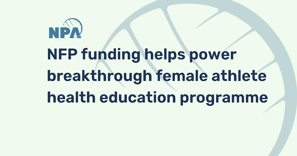 NFP funding helps power breakthrough female athlete health education programme