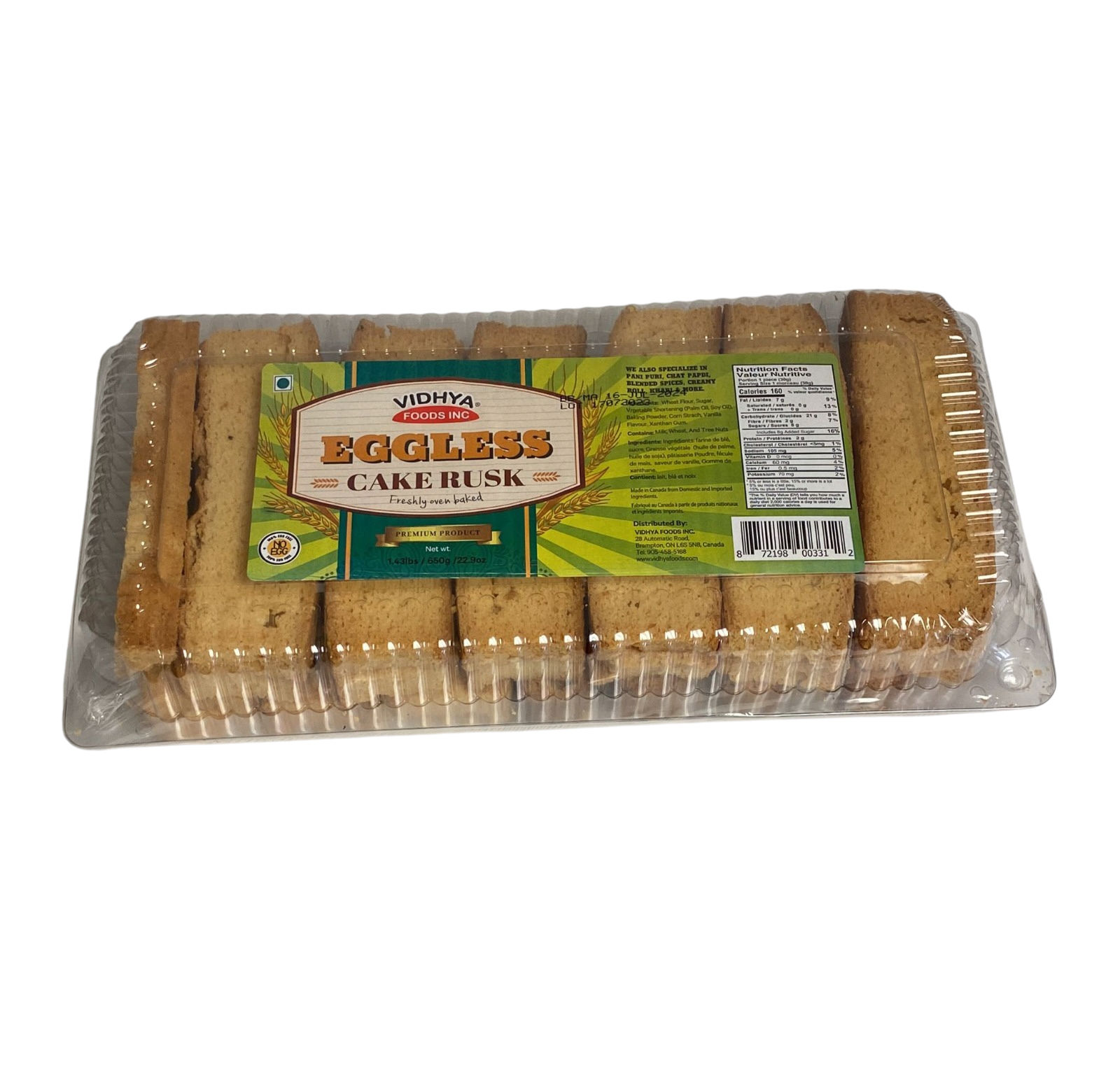 VIDHYA EGGLESS CAKE RUSK