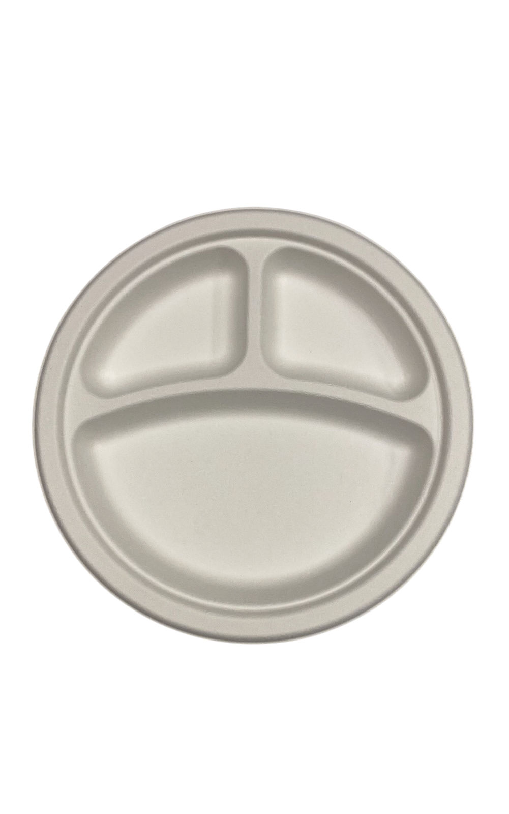 3 Compartment Bagasse Round Plate