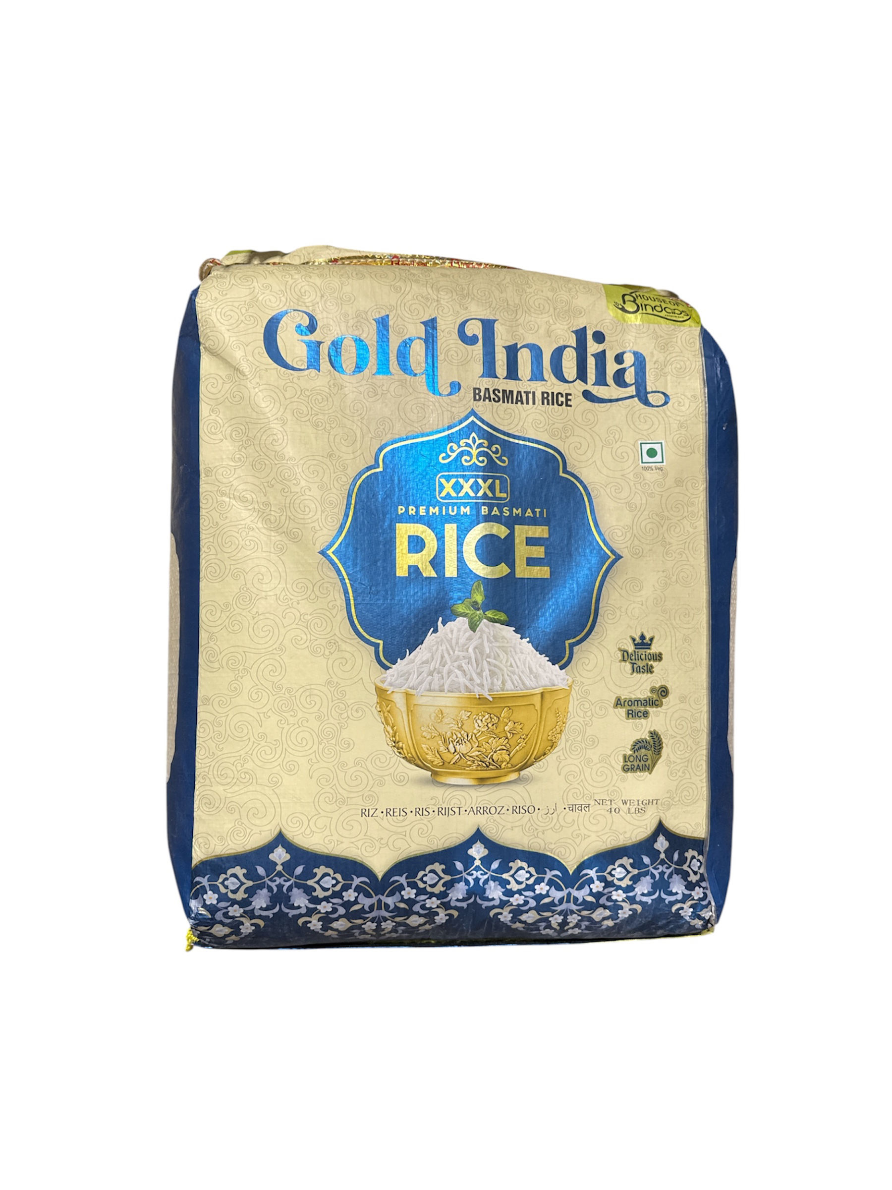 GOLD INDIA BASMATI RICE 40LB