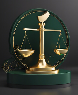 a finance logo on top of a dark green pedastle with gold accents.jpg