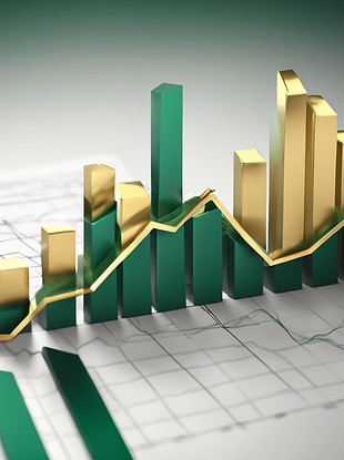financial graph with an upward trend with dark green and gold accents.jpg
