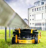 Mowing grass in solar parks with a remote-controlled SPIDER mower