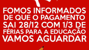Informe - pagamento e adicional de férias